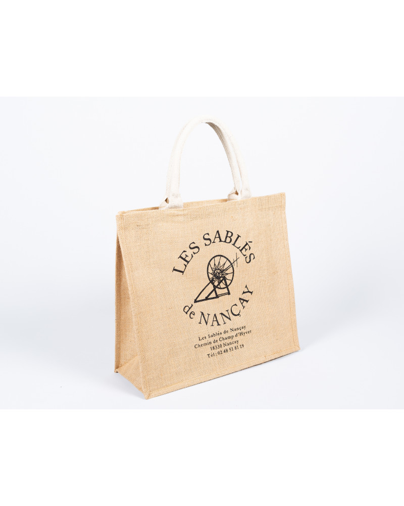 Sac en jute nature personnalisable